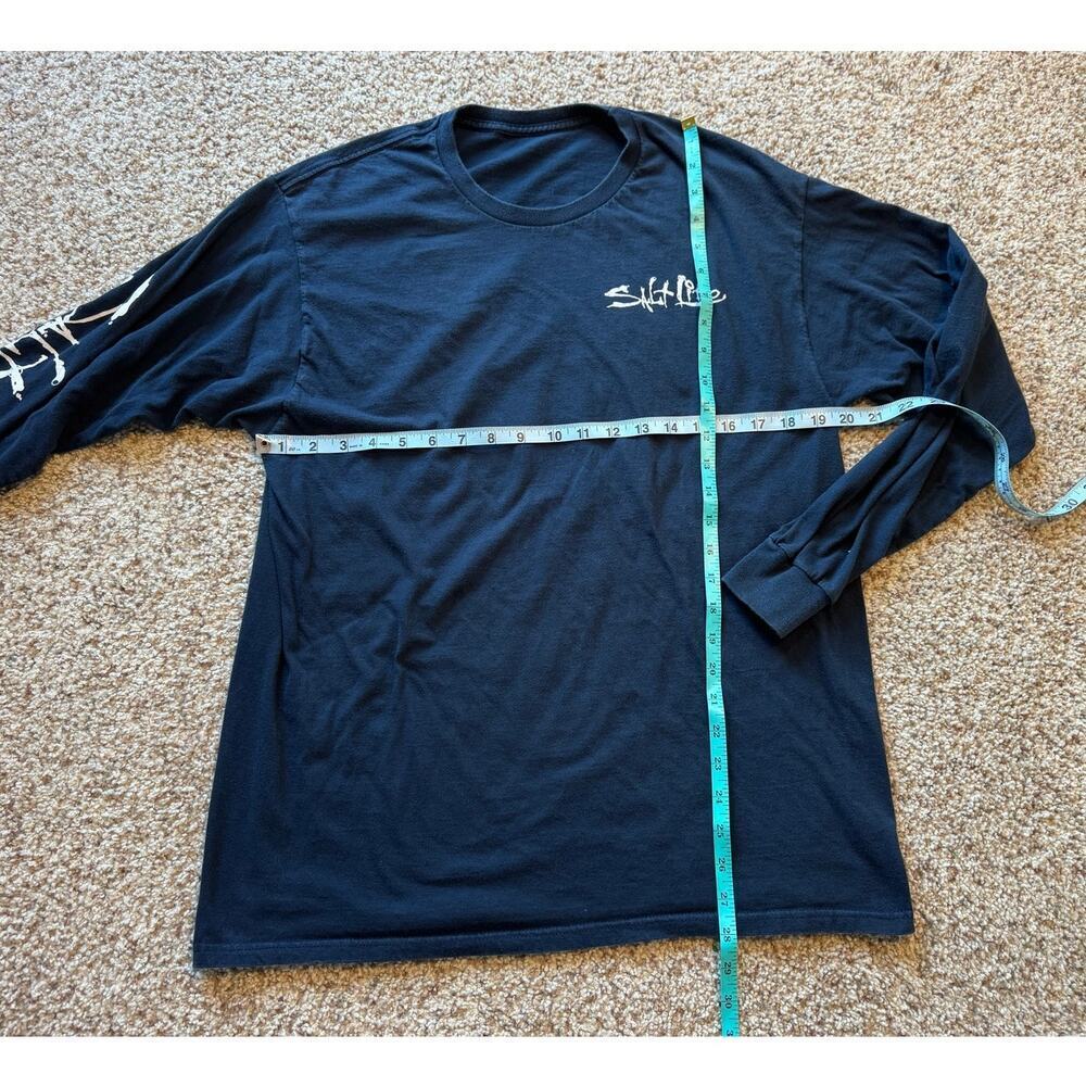 SALT LIFE Long Sleeve T-shirt, Navy Blue, size men's Medium - Picture 3 of 8